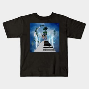 Cute fairy dancing on a piano Kids T-Shirt